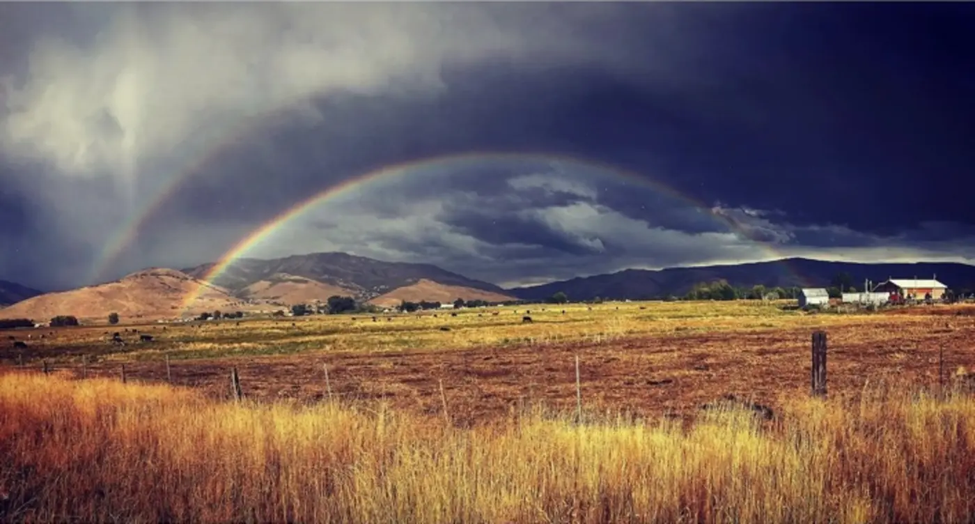 Rainbow over Huntsville, Utah